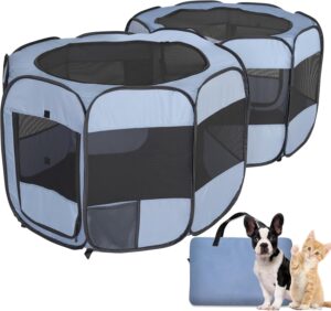 Pet owners understand the importance of providing a safe, comfortable, and secure environment for their pets, whether at home or on the go. Portable soft pet playpens offer the perfect solution for those who need a versatile space where their furry friends can relax, play, and feel safe. In this detailed review, we will explore the five best-selling portable soft pet playpens on Amazon, examining their features, pros, cons, and why they might be the right choice for your pet. Table of Contents DONORO Dog Playpen Portable Pet Playpen for Small Dog/Cat Ruff 'n Ruffus Portable Foldable Pet Playpen + Carrying Case TASDISE Portable Dog Playpen Kennel Furhaven Pop Up Playpen Pet Tent Travel Puppy Playpen - Portable Pet Playpen Final Thoughts 1. DONORO Dog Playpen Portable Pet Playpen for Small Dog/Cat Overview The DONORO Dog Playpen is designed specifically for small dogs and cats, making it ideal for indoor and outdoor use. Its lightweight, foldable design ensures easy portability, while the breathable mesh provides ample airflow and visibility. It’s a perfect option for those who travel frequently with their pets or need a temporary solution for pet containment. Key Features Lightweight & Portable: The playpen weighs less than most pet playpens, making it highly portable. Breathable Mesh Panels: These panels allow your pet to stay cool and comfortable inside, with good visibility for you to keep an eye on them. Easy Setup: The pop-up design ensures quick assembly and dismantling, making it great for travel. Zippered Top: For added security, it features a zippered top that can be closed to prevent escape. Durable Material: Built with water-resistant materials, it’s easy to clean and durable enough for indoor and outdoor use. Pros Affordable Perfect for small dogs and cats Easy to set up and fold Mesh top for better air circulation Cons Limited space for larger pets Not as sturdy as metal playpens Best For: Pet owners with small dogs, cats, or rabbits who need a temporary and portable playpen solution. 2. Ruff 'n Ruffus Portable Foldable Pet Playpen + Carrying Case Overview The Ruff 'n Ruffus Portable Foldable Pet Playpen is another top choice for pet owners who want a versatile and durable playpen for their furry friends. This playpen is known for its rugged build and user-friendly design, offering a spacious area for small to medium-sized pets. Key Features Durable & Weather-Resistant: The playpen is made from a high-quality, water-resistant material, making it suitable for both indoor and outdoor use. Foldable & Portable: It comes with a convenient carrying case for easy transport and storage, perfect for road trips or vacations. Large Mesh Windows: These allow for excellent ventilation and visibility, keeping your pet comfortable and secure. Free Accessories: The package includes a collapsible food bowl and a zippered carrying case for additional convenience. Multiple Sizes Available: Available in several sizes, this playpen can accommodate pets of different sizes. Pros Large and spacious for pets Comes with extra accessories Strong build, suitable for both indoor and outdoor use Easy to set up and fold Cons Zippers may wear out with time May be too large for very small indoor spaces Best For: Pet owners looking for a durable, foldable playpen with extra accessories, perfect for small to medium-sized dogs and cats. 3. TASDISE Portable Dog Playpen Kennel Overview The TASDISE Portable Dog Playpen is designed to offer maximum comfort and safety for your pets. With its reinforced stitching and strong frame, it can withstand more active pets while still providing an inviting space for them to relax. Key Features Reinforced Frame: The strong steel frame ensures that the playpen retains its shape and can withstand more energetic pets. Convenient Design: The foldable design makes it easy to store and transport, and the lightweight material ensures portability. Mesh Panels: These panels improve ventilation and visibility while providing protection from external elements. Removable Top: The zippered top can be easily removed, allowing your pet to enter or exit as needed, or you can leave it off for additional airflow. Water-Resistant Base: The waterproof base ensures that any mess stays contained within the playpen, making cleaning easier. Pros Durable and well-built Lightweight and easy to carry Removable top for easy access Suitable for both indoor and outdoor use Cons May not be sturdy enough for larger dogs Zippers can sometimes get stuck Best For: Owners of small to medium-sized pets who need a durable, portable, and spacious playpen for everyday use. 4. Furhaven Pop Up Playpen Pet Tent Overview The Furhaven Pop Up Playpen offers a lightweight and easy-to-assemble solution for pet owners in need of a quick setup for both indoor and outdoor use. Its portability and large size make it ideal for traveling with pets or offering a play area at home. Key Features Pop-Up Design: This playpen pops open and is ready for use in seconds, without the need for any tools or complicated setup. Spacious: With plenty of space inside, the Furhaven Pop Up Playpen is perfect for multiple pets or larger dogs. Water-Resistant Base: The base is designed to resist moisture, making it perfect for outdoor use or accidents that may occur. Durable Construction: Made with durable mesh fabric and steel, it can withstand moderate wear and tear. Portable: Lightweight and compact when folded, it’s easy to carry and store. Pros Quick and easy setup Ideal for larger pets or multiple pets Durable material that resists wear and tear Great for outdoor use Cons May not be as secure for very active pets Not ideal for very small spaces Best For: Pet owners looking for a spacious, easy-to-set-up playpen that works well for outdoor or travel use with larger pets. 5. Travel Puppy Playpen - Portable Pet Playpen Overview The Travel Puppy Playpen is a fantastic option for pet owners who are always on the move. This lightweight and highly portable playpen is designed to provide a secure and comfortable environment for your pets, whether indoors or outdoors. Key Features Collapsible & Portable: The playpen can be folded into a compact size and comes with a convenient carrying case, making it a great choice for travel. Breathable Mesh Panels: These mesh panels keep your pet cool while allowing you to monitor their activities. Easy Access: The playpen features a zippered door and top, making it easy for your pet to enter or exit. Waterproof Base: The waterproof base helps contain any accidents, protecting your floors or the ground outside. Multiple Sizes: Available in different sizes, this playpen accommodates pets of varying breeds and sizes. Pros Great for travel due to its portability Lightweight but durable Easy to clean and maintain Offers ample visibility and ventilation Cons Zippers may become weak over time Not suitable for large or aggressive pets Best For: Pet owners looking for a travel-friendly, portable playpen for small to medium-sized pets that’s easy to set up and clean. Final Thoughts Portable soft pet playpens are a must-have for pet owners who need a flexible and secure environment for their furry companions. After reviewing the top five best-selling models on Amazon, here are some recommendations based on specific needs: Best for Small Pets: The DONORO Dog Playpen Portable Pet Playpen is perfect for small dogs, cats, and even rabbits. Best Value: The Ruff 'n Ruffus Portable Foldable Pet Playpen offers great value with its free accessories and durable design. Best for Travel: If you’re always on the go, the Travel Puppy Playpen is lightweight, foldable, and easy to transport. Best for Large Pets: The Furhaven Pop Up Playpen offers ample space for larger dogs or multiple pets. Most Durable: For a sturdy, well-built playpen, the TASDISE Portable Dog Playpen stands out due to its reinforced frame. Each of these playpens provides a balance of portability, comfort, and safety, ensuring that your pets can have a comfortable space, whether at home or on the move. Always consider your pet’s size, activity level, and environment before choosing the best playpen for their needs.