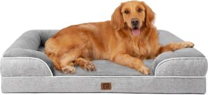 EHEYCIGA Orthopedic Dog Beds for Extra Large Dogs, Waterproof Memory Foam XL Pet Bed with Sides, Non-Slip and Egg-Crate Foam Big Dog Couch Bed with Washable