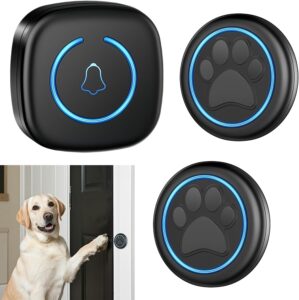 Dog Door Bell for Potty Training, Smart Wireless Doggie Doorbell to Go Outside, 1000 Feet Long Range with IP65 Waterproof Super-Light Touch Button, 60